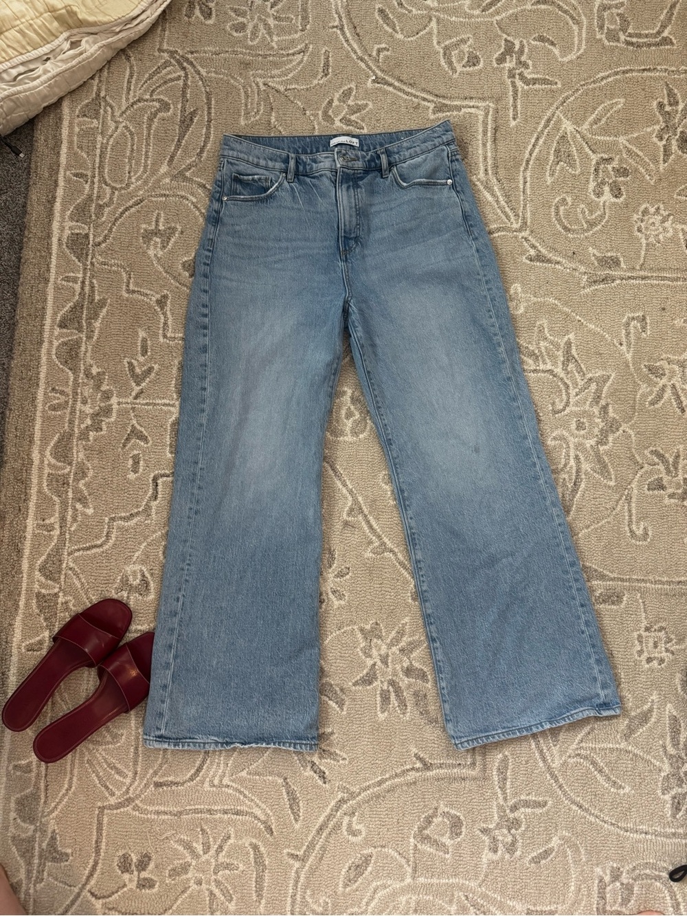 LOFT Light Blue Wide-Leg Jeans